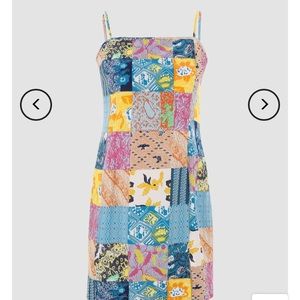 Patchwork slip dress